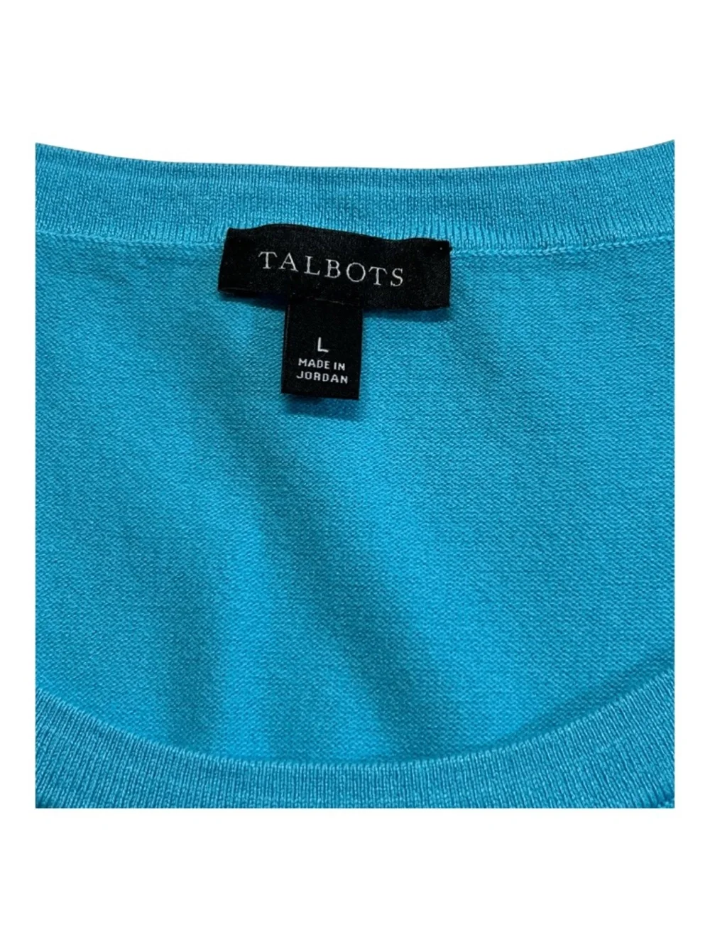 EUC++ Talbots Turquoise Blue 2 Piece Knit Tank & Cardigan Set | Size L